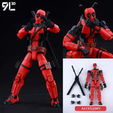9L3D Printed Deadpool Wolverine Anime Characters Lucky Dummy 13 Action Figures Multi-Jointed Movable Shapeshift Mannequin Toys