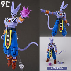 9L3D Printed Dragon Ball Son Goku Vegeta Beerus Frieza Anime Lucky13 Dummy13 Titan13 Action Figures Multi-Jointed Movable Toys