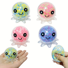 5PC Glowing Squid Vent Squeeze Ball Stress Relief Bubble Octopus Toy Decompression Birthday Gift Kids UK