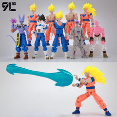 9L3D Printed Dragon Ball Son Goku Vegeta Beerus Frieza Anime Lucky13 Dummy13 Titan13 Action Figures Multi-Jointed Movable Toys