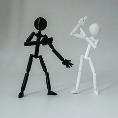Multi Jointed Stickman Action Figure Movable 3D Printed Mannequin Model Poseable Doll Toy Gift UK