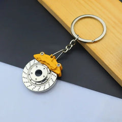 Creative Mini Auto Parts Car Wheel Keychain Auto Enthusiast Metal Keyring Accessories Key Ring Chain for Men Woman Lover Gift