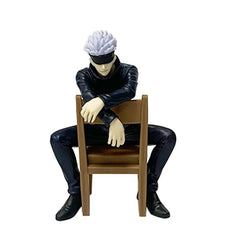 Anime Sitting Action Figure Gojo Style PVC Model Chair Break Time Decoration Toy Gift 11cm 14cm