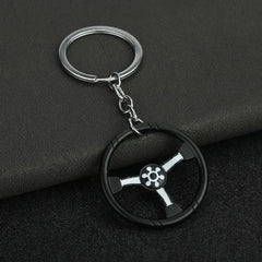 Creative Mini Auto Parts Car Wheel Keychain Auto Enthusiast Metal Keyring Accessories Key Ring Chain for Men Woman Lover Gift