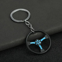 Creative Mini Auto Parts Car Wheel Keychain Auto Enthusiast Metal Keyring Accessories Key Ring Chain for Men Woman Lover Gift