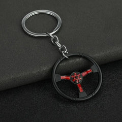 Creative Mini Auto Parts Car Wheel Keychain Auto Enthusiast Metal Keyring Accessories Key Ring Chain for Men Woman Lover Gift