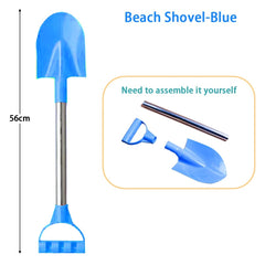 Children Beach Shovel 56cm Stainless Steel Pointed Shovel Toy Sand Snow Thickened Play House Beach Shovel Outdoor Toys Kids Gift