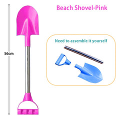 Children Beach Shovel 56cm Stainless Steel Pointed Shovel Toy Sand Snow Thickened Play House Beach Shovel Outdoor Toys Kids Gift