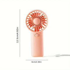 Protable Mini Fan Convenient Creative Small Fan Handheld Pocket Hand-held Fan Lightweight Adjustable Cute Small Fa