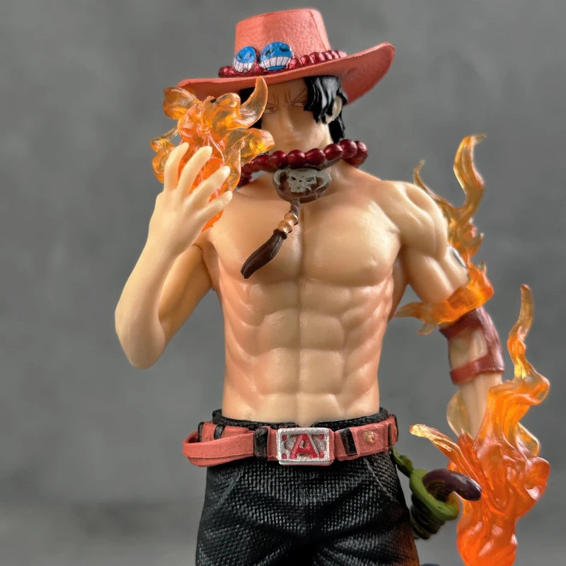 Figure One Piece DX10th Anniversary Fire Fist Escal D Ace Ruffy Brother Spielzeug Japan Anime Sammlerfiguren PVC Modell Spielzeug