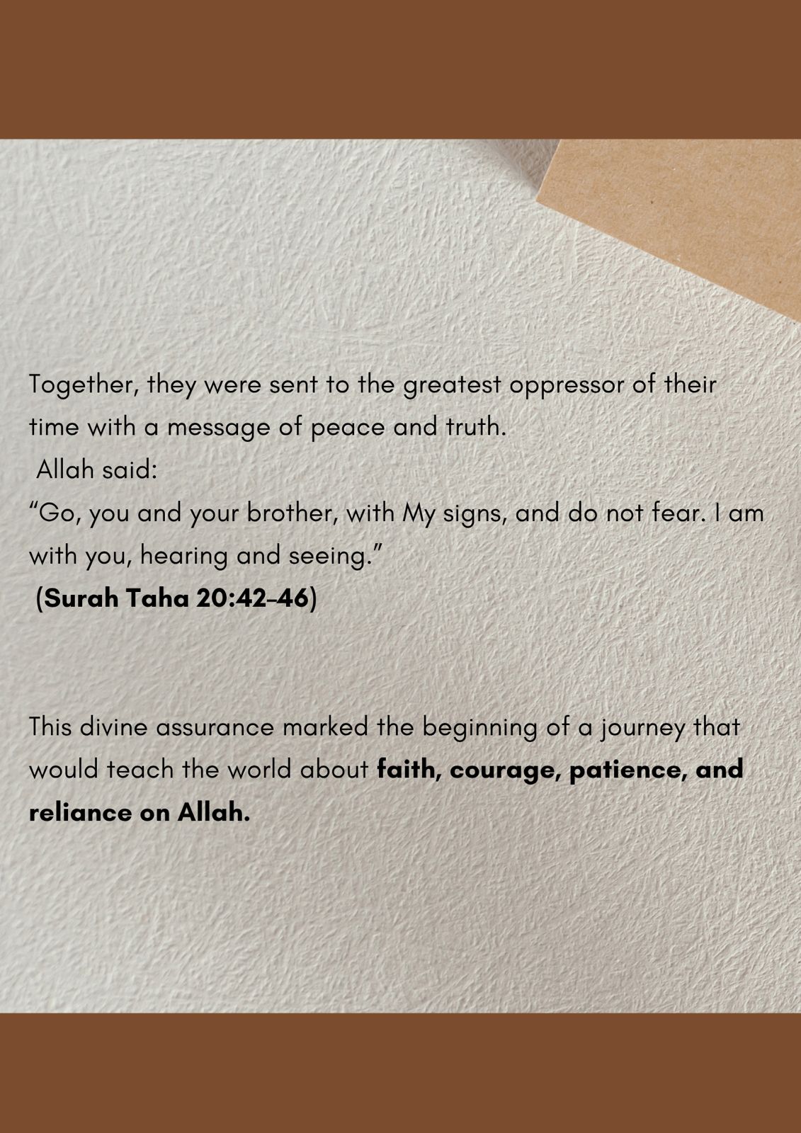 The Prayer of Musa (A.S.): A Story of Faith