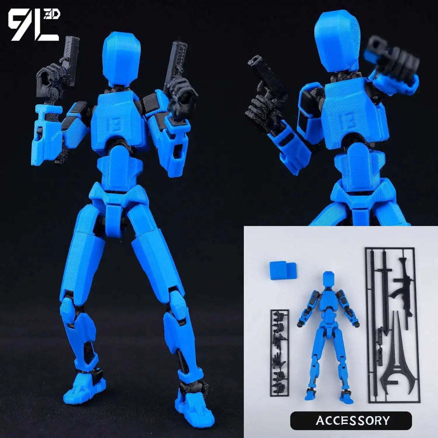 9L3D Printed Lucky Dummy 13 Action Figures Movable Shapeshift Mannequin Toys Parent-Children Games