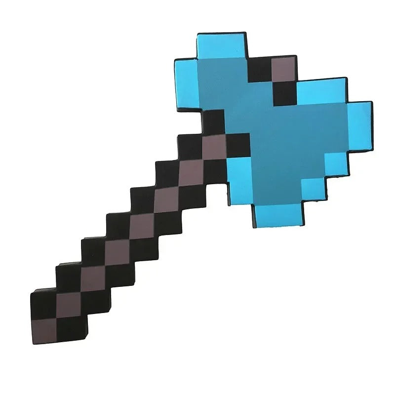Steve Design Blue Diamond Sword Soft EVA Foam Toys Minecraft Axe Shovel Sword Boys Lovely Toys For Children Fans Birthday Gifts