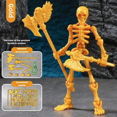 Three-Dimensional Skull Model Assembly Toys Multi-Articulable Skull and Bone Puppet Decoration Action Figures Anime Gifts Games