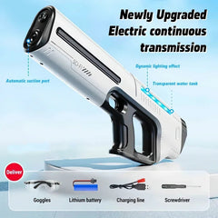 Electric Automatic Water Storage Gun Toys Portable Children Summer Beach Outdoor Fight Fantasy Spray Gun Toys Boy Kid Adult Game