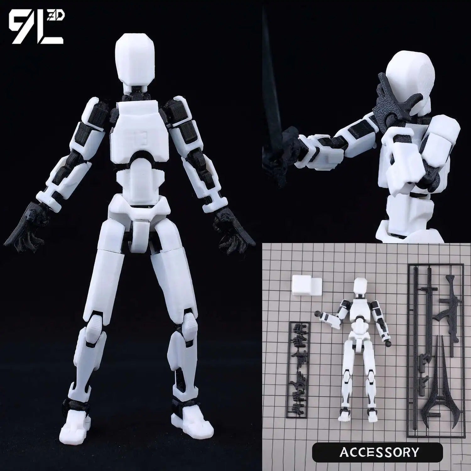 9L3D Printed Lucky Dummy 13 Action Figures Movable Shapeshift Mannequin Toys Parent-Children Games