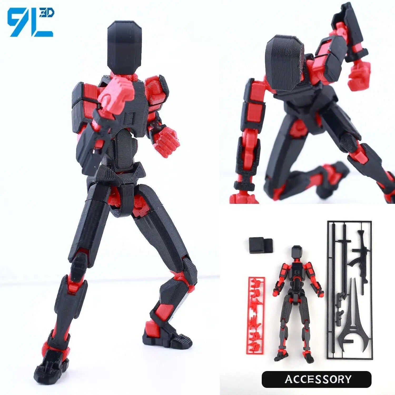 9L3D Printed Lucky Dummy 13 Action Figures Movable Shapeshift Mannequin Toys Parent-Children Games