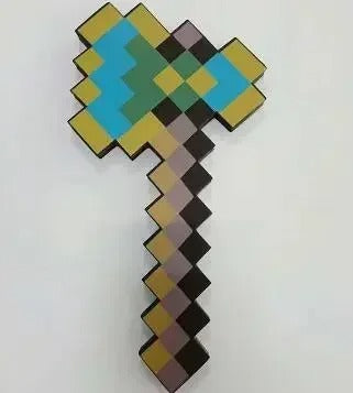 Steve Design Blue Diamond Sword Soft EVA Foam Toys Minecraft Axe Shovel Sword Boys Lovely Toys For Children Fans Birthday Gifts