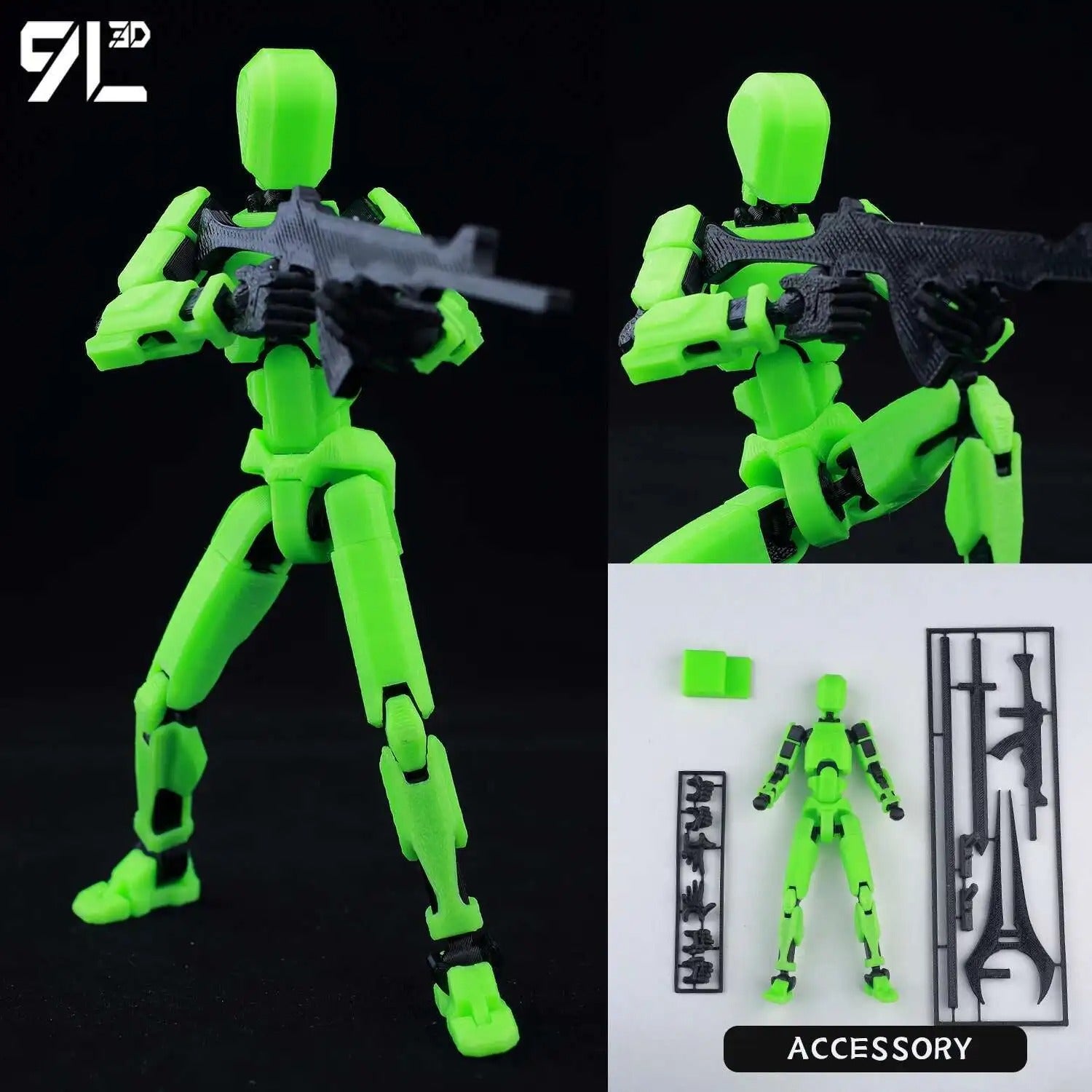 9L3D Printed Lucky Dummy 13 Action Figures Movable Shapeshift Mannequin Toys Parent-Children Games