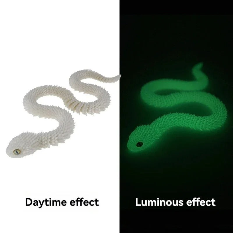New 30cm Poseable Viper Snake Figurine 3D Printed Realistic Animal Model With Movable Joints Miniature Desktop Ornament Decor