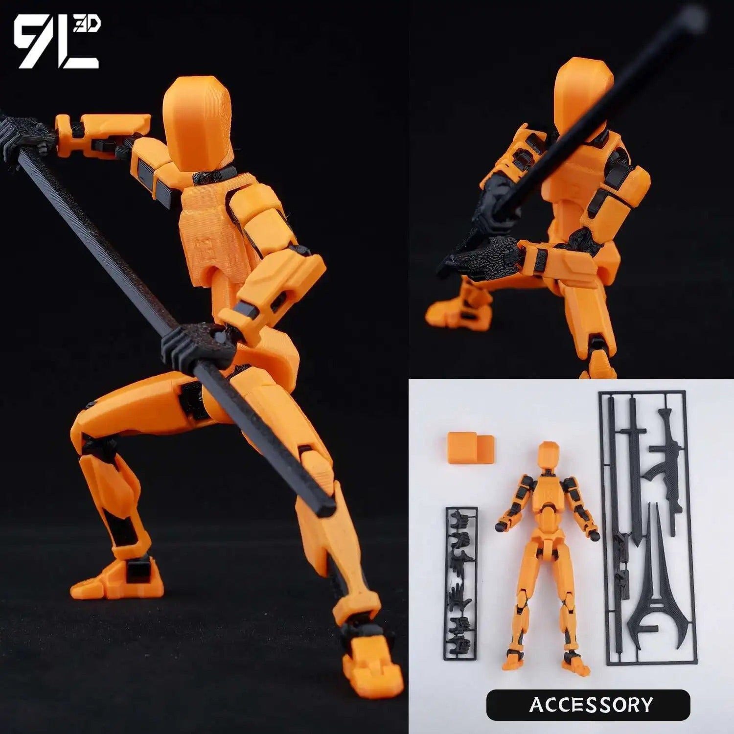 9L3D Printed Lucky Dummy 13 Action Figures Movable Shapeshift Mannequin Toys Parent-Children Games