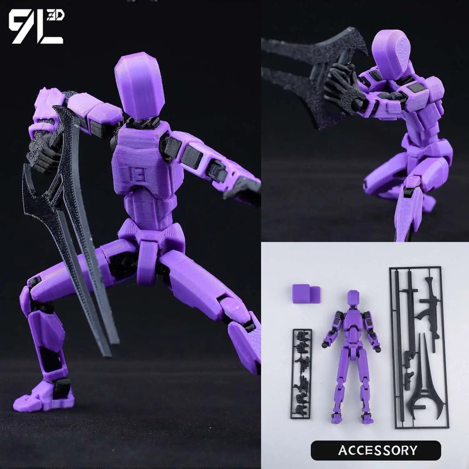 9L3D Printed Lucky Dummy 13 Action Figures Movable Shapeshift Mannequin Toys Parent-Children Games