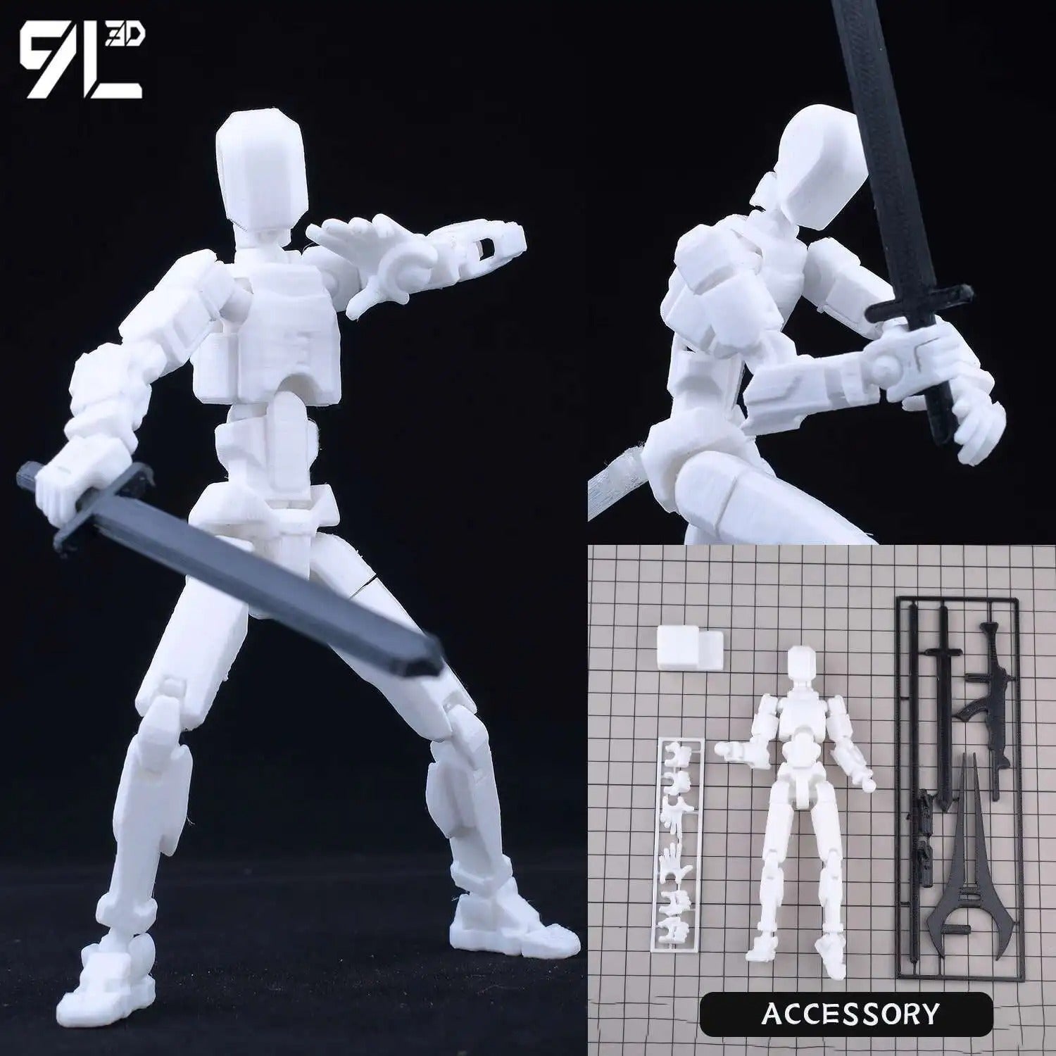 9L3D Printed Lucky Dummy 13 Action Figures Movable Shapeshift Mannequin Toys Parent-Children Games