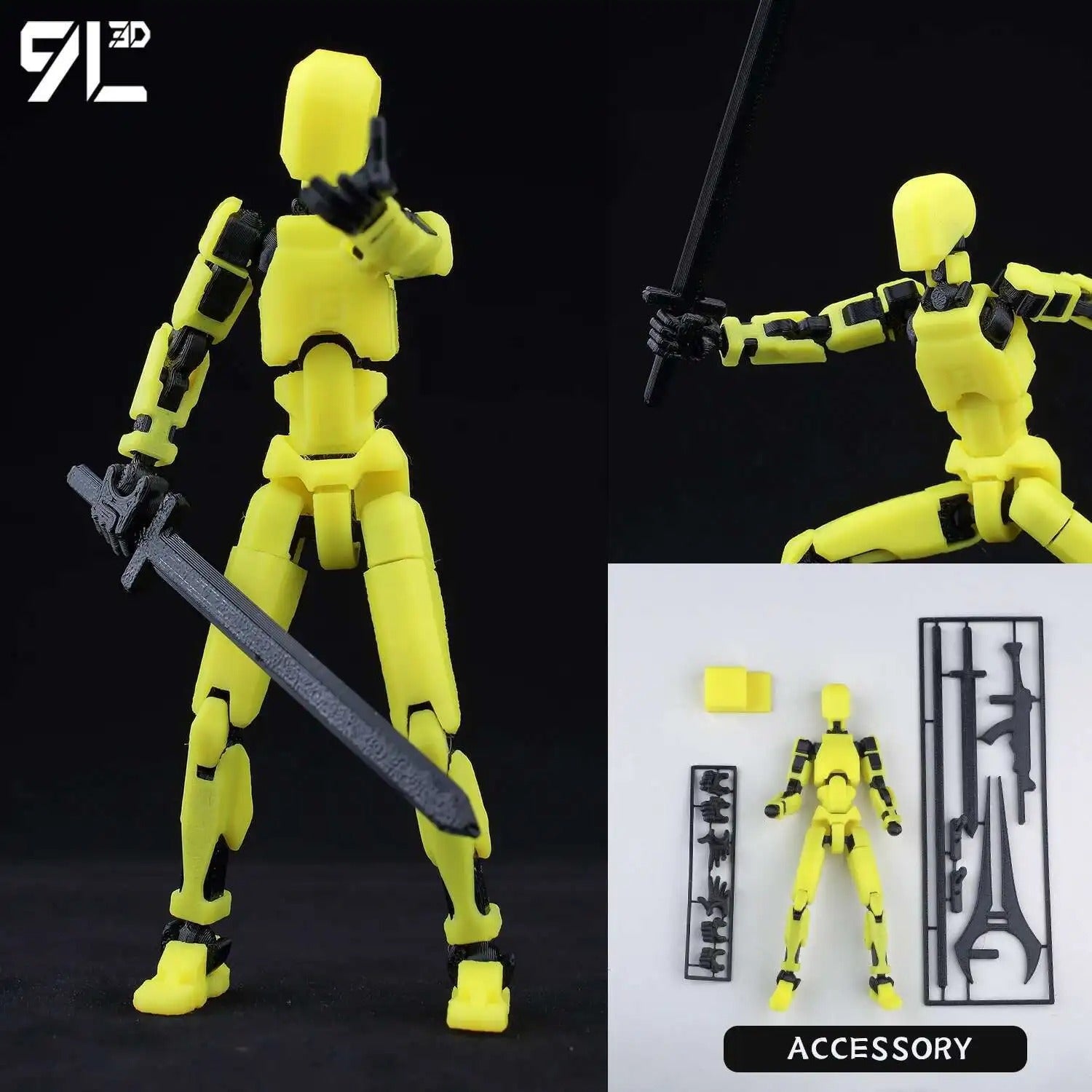 9L3D Printed Lucky Dummy 13 Action Figures Movable Shapeshift Mannequin Toys Parent-Children Games