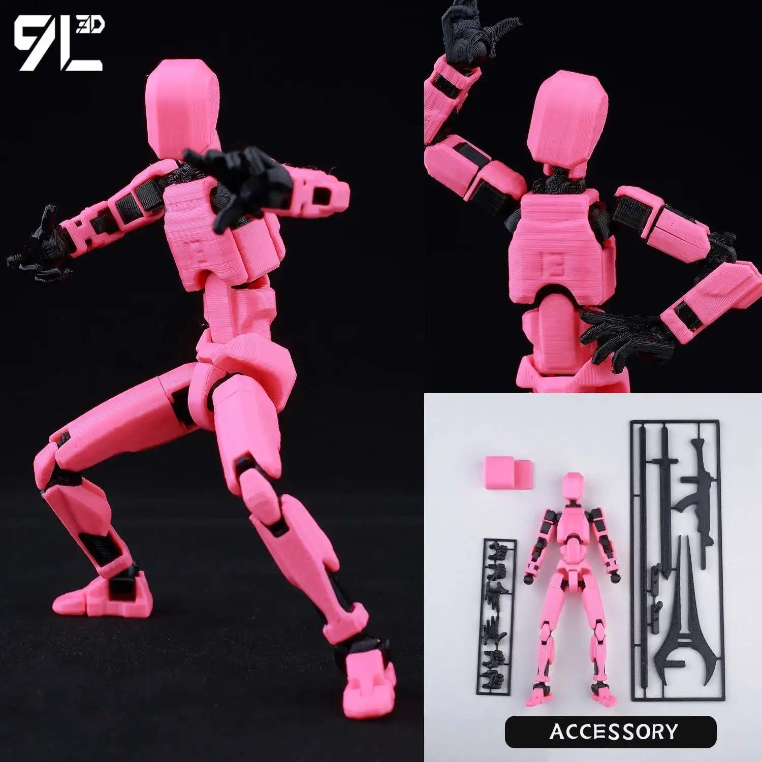 9L3D Printed Lucky Dummy 13 Action Figures Movable Shapeshift Mannequin Toys Parent-Children Games