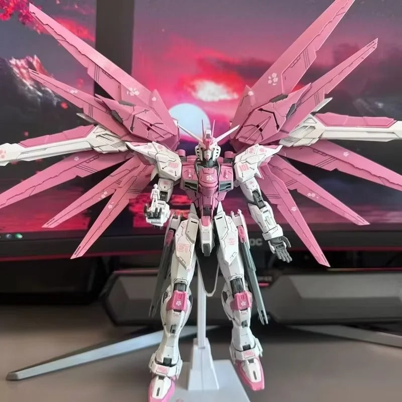 Freshman Freedom Mecha Assembly Model Action Figures Cherry Blossom Color Scheme Children Toy Gift Decorate