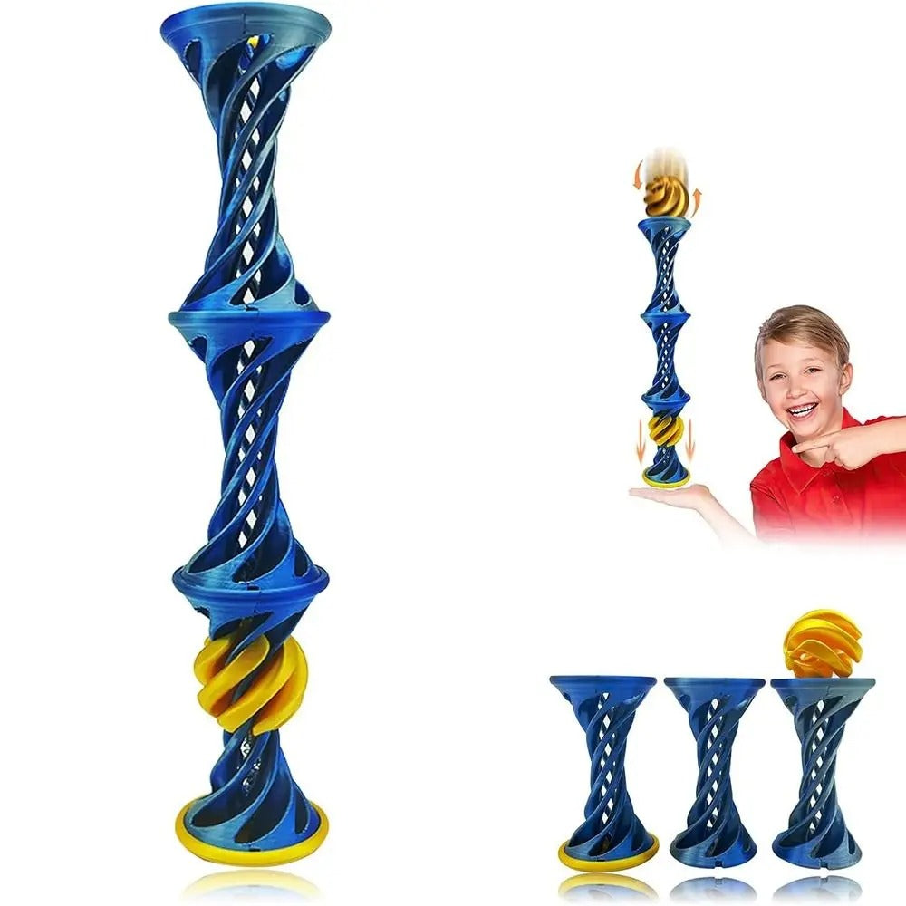 Creative Anxiety Relaxing 3D Printed Gear Ball Gear Sphere Sensory Needs Spin Ball Rotary Fidget Toy Stress Ball for Kids