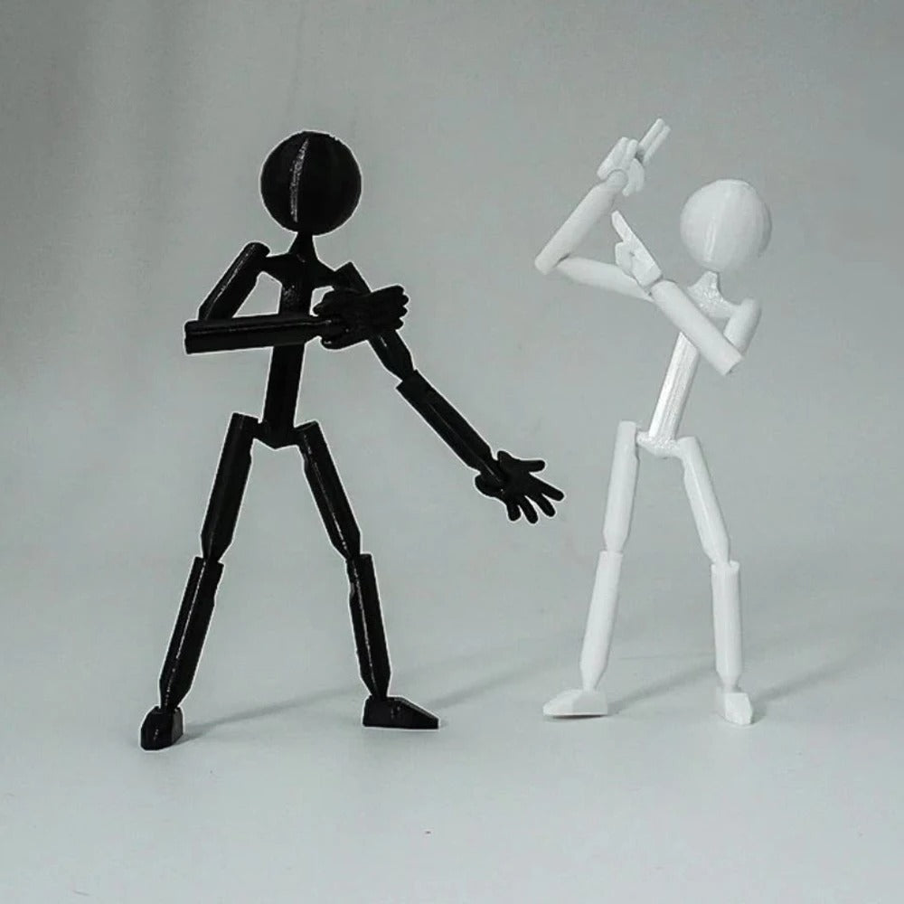 Multi Jointed Stickman Action Figure Movable 3D Printed Mannequin Model Poseable Doll Toy Gift UK