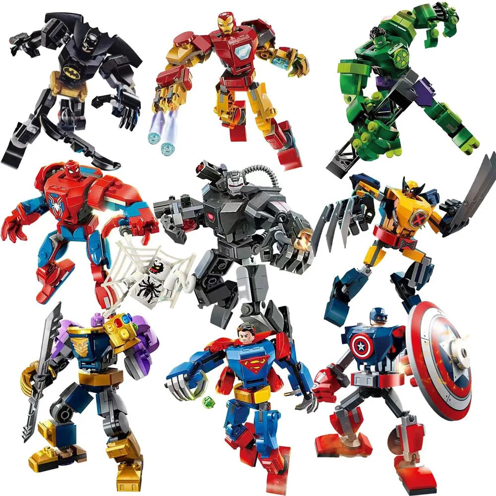 Superhero Bricks Avengers Thor Iron Man Thanos Assemble Compatible Action Figure Toy Building Blocks Model Ornament