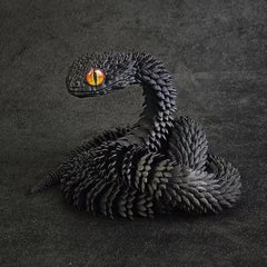 New 30cm Poseable Viper Snake Figurine 3D Printed Realistic Animal Model With Movable Joints Miniature Desktop Ornament Decor