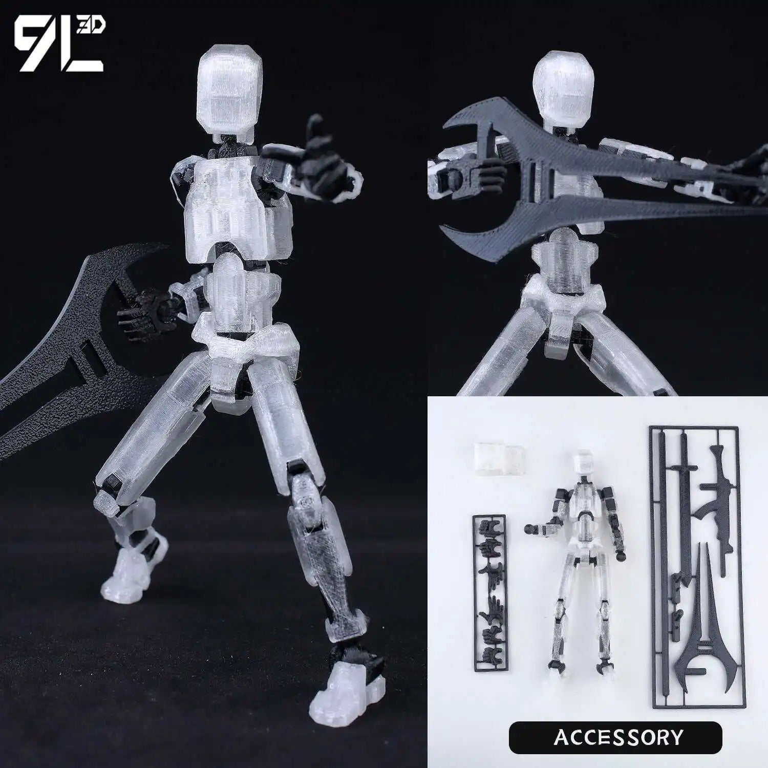 9L3D Printed Lucky Dummy 13 Action Figures Movable Shapeshift Mannequin Toys Parent-Children Games