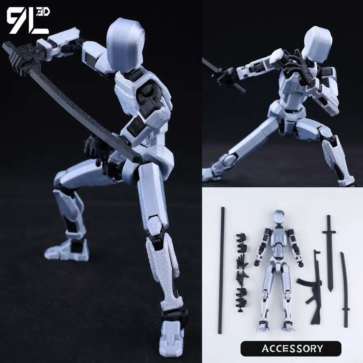 9L3D Printed Lucky Dummy 13 Action Figures Movable Shapeshift Mannequin Toys Parent-Children Games