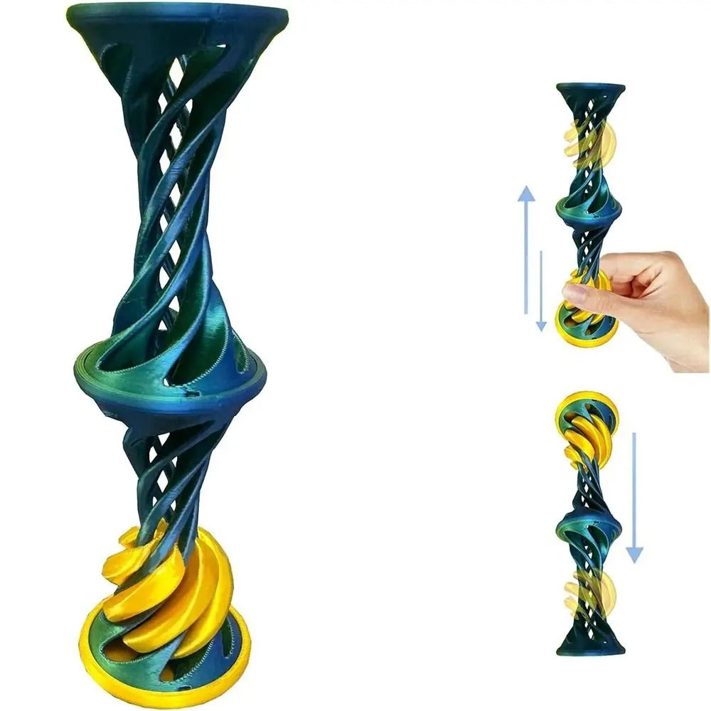 Creative Anxiety Relaxing 3D Printed Gear Ball Gear Sphere Sensory Needs Spin Ball Rotary Fidget Toy Stress Ball for Kids