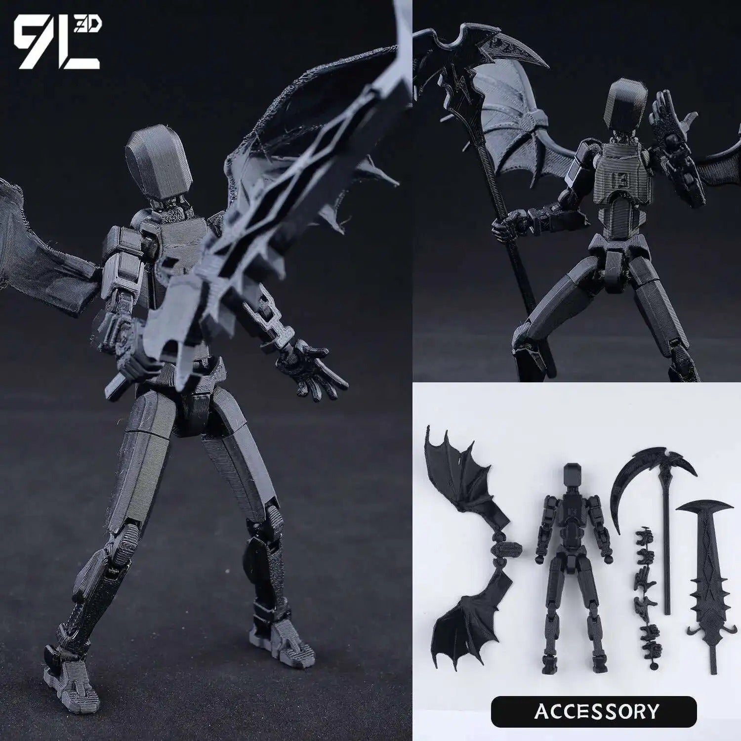 9L3D Printed Lucky Dummy 13 Action Figures Movable Shapeshift Mannequin Toys Parent-Children Games