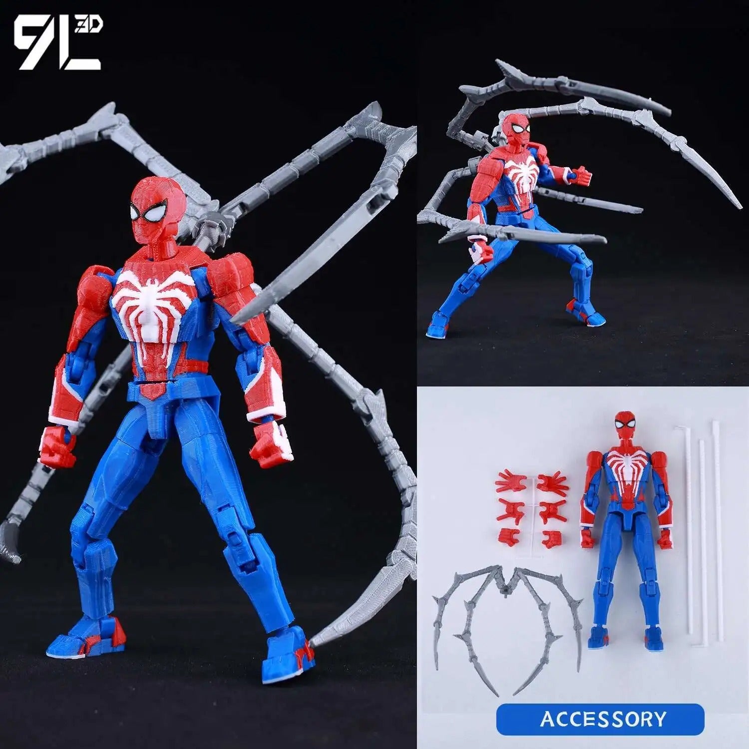 9L3D Printed Deadpool Wolverine Anime Characters Lucky Dummy 13 Action Figures Multi-Jointed Movable Shapeshift Mannequin Toys
