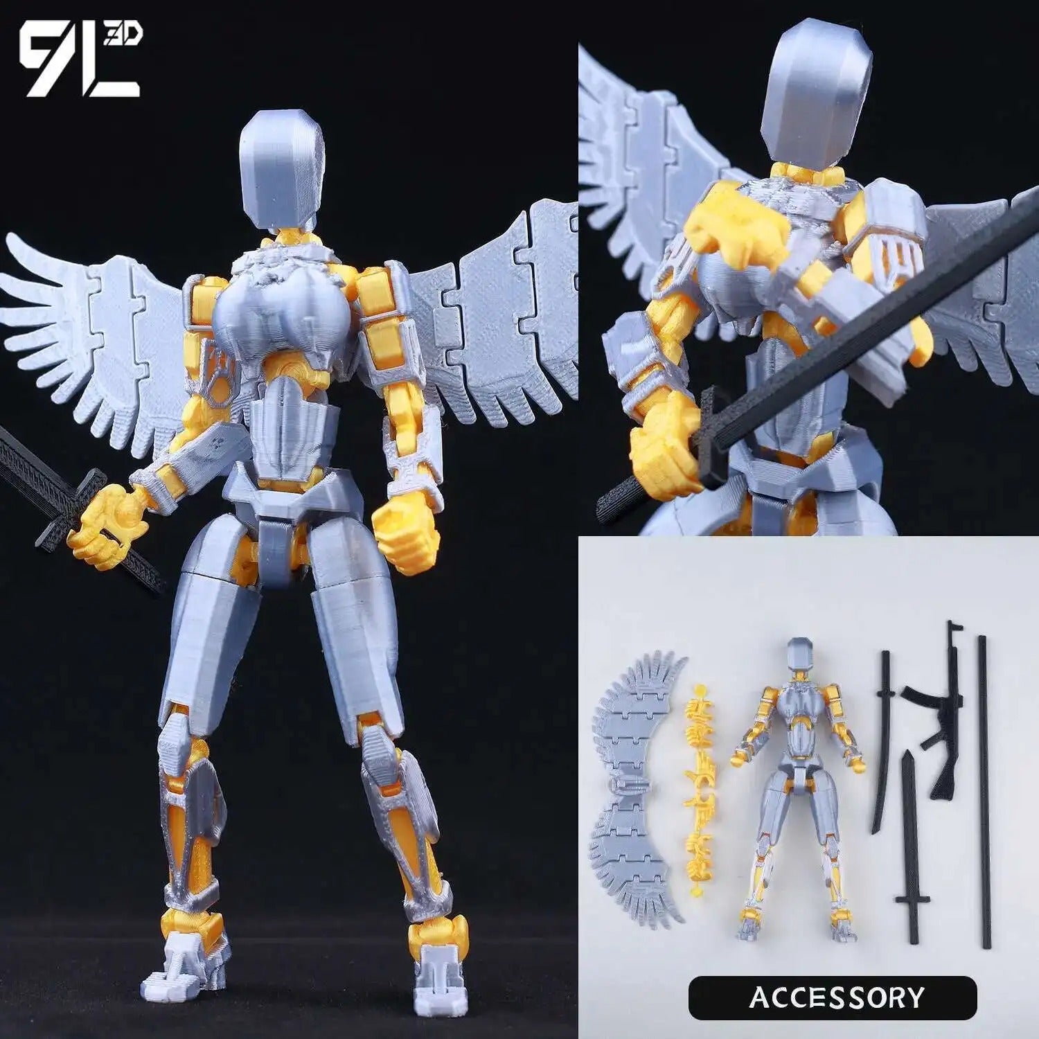 9L3D Printed Lucky Dummy 13 Action Figures Movable Shapeshift Mannequin Toys Parent-Children Games