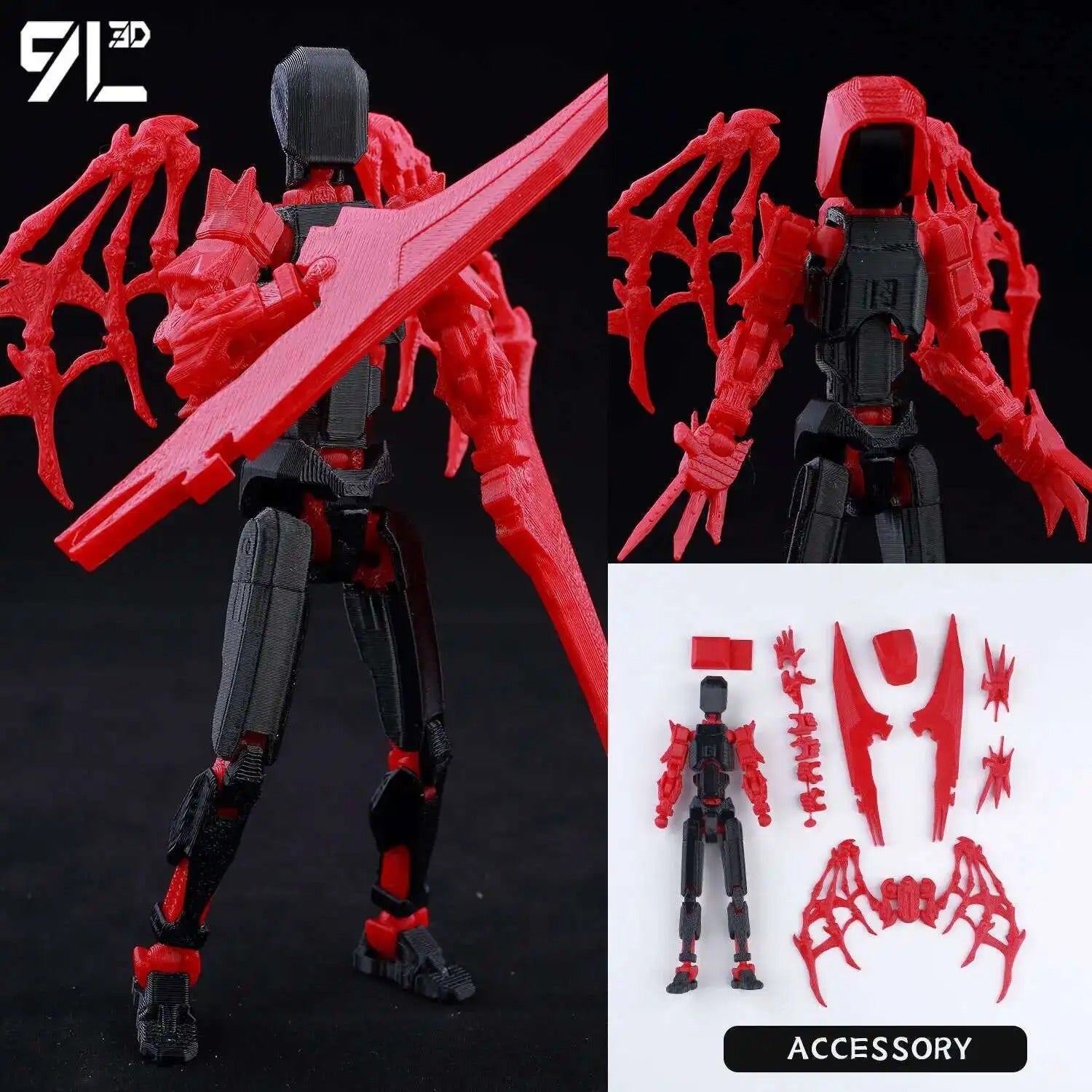 9L3D Printed Lucky Dummy 13 Action Figures Movable Shapeshift Mannequin Toys Parent-Children Games