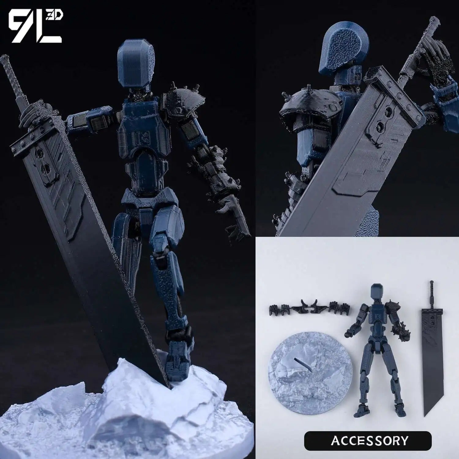 9L3D Printed Lucky Dummy 13 Action Figures Movable Shapeshift Mannequin Toys Parent-Children Games