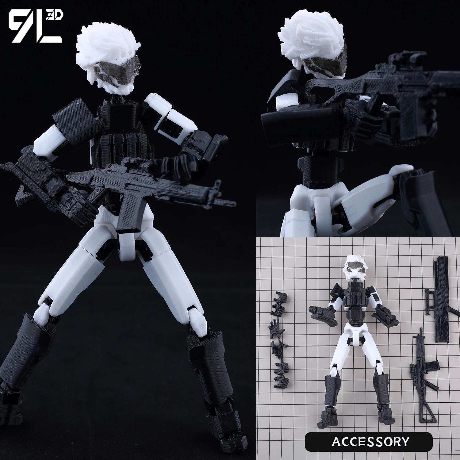 9L3D Printed Lucky Dummy 13 Action Figures Movable Shapeshift Mannequin Toys Parent-Children Games