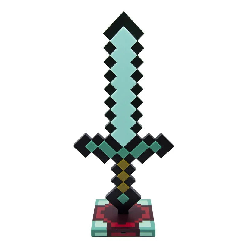 Minecraft sword night light decoration colour changer sword game peripheral gift model table lamp gift for children