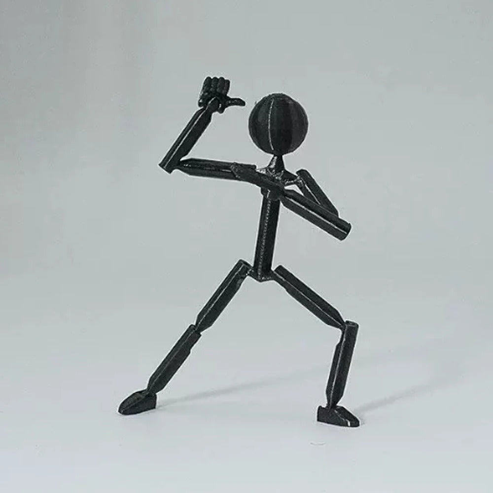 Multi Jointed Stickman Action Figure Movable 3D Printed Mannequin Model Poseable Doll Toy Gift UK