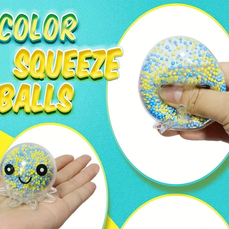 5PC Glowing Squid Vent Squeeze Ball Stress Relief Bubble Octopus Toy Decompression Birthday Gift Kids UK