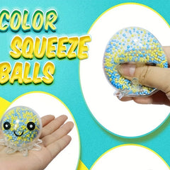 5PC Glowing Squid Vent Squeeze Ball Stress Relief Bubble Octopus Toy Decompression Birthday Gift Kids UK