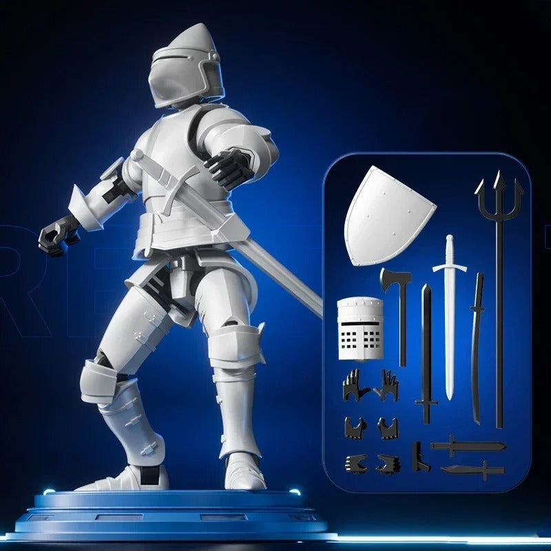 Knight Paladin Action Figure 13 Joint Movable Robot 3D Printed Model Toy Collectible Kids Gift UK