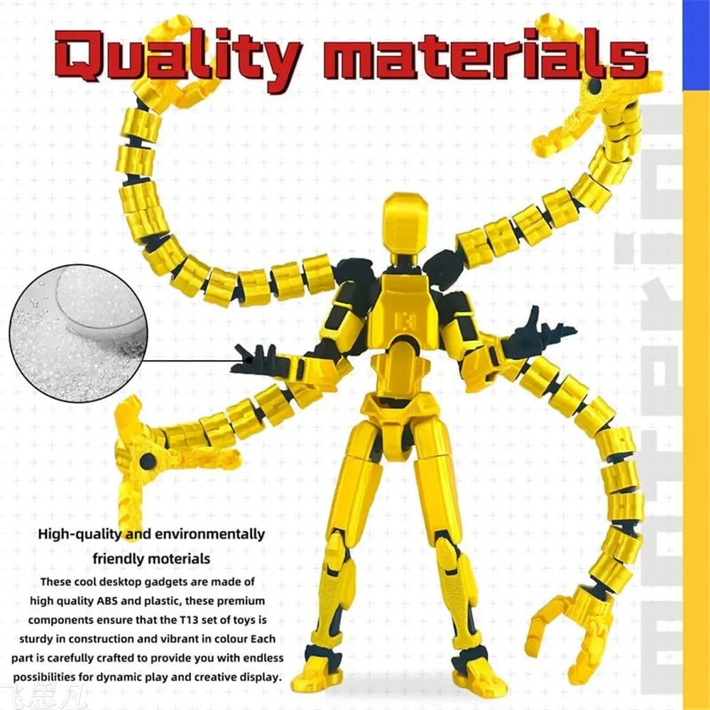3D Printed Multi Jointed Action Figure Movable Robot Model Poseable Dummy Toy Desktop Collectible Gift UK