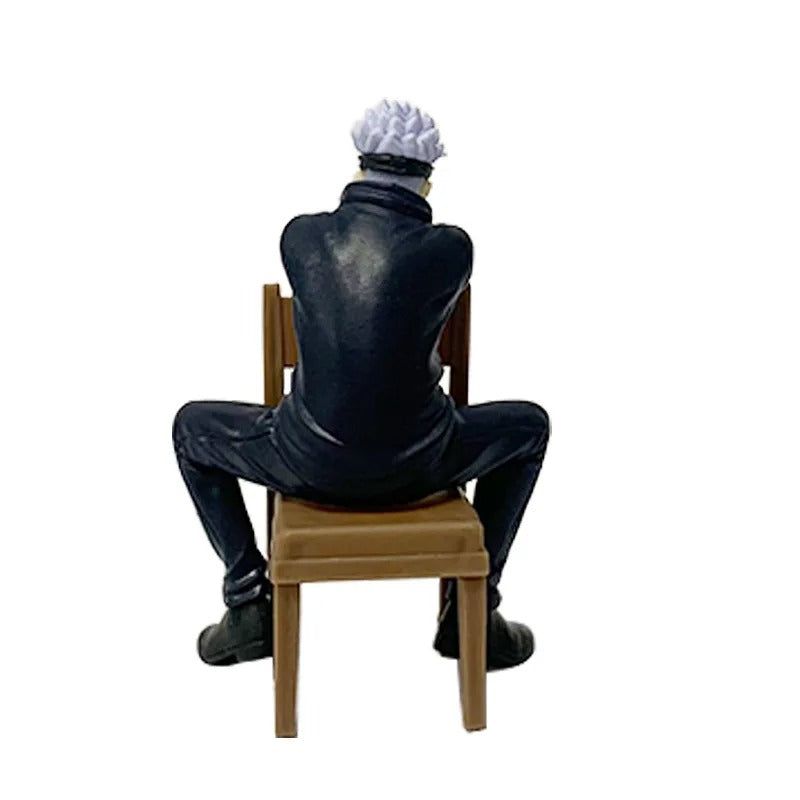 Anime Sitting Action Figure Gojo Style PVC Model Chair Break Time Decoration Toy Gift 11cm 14cm